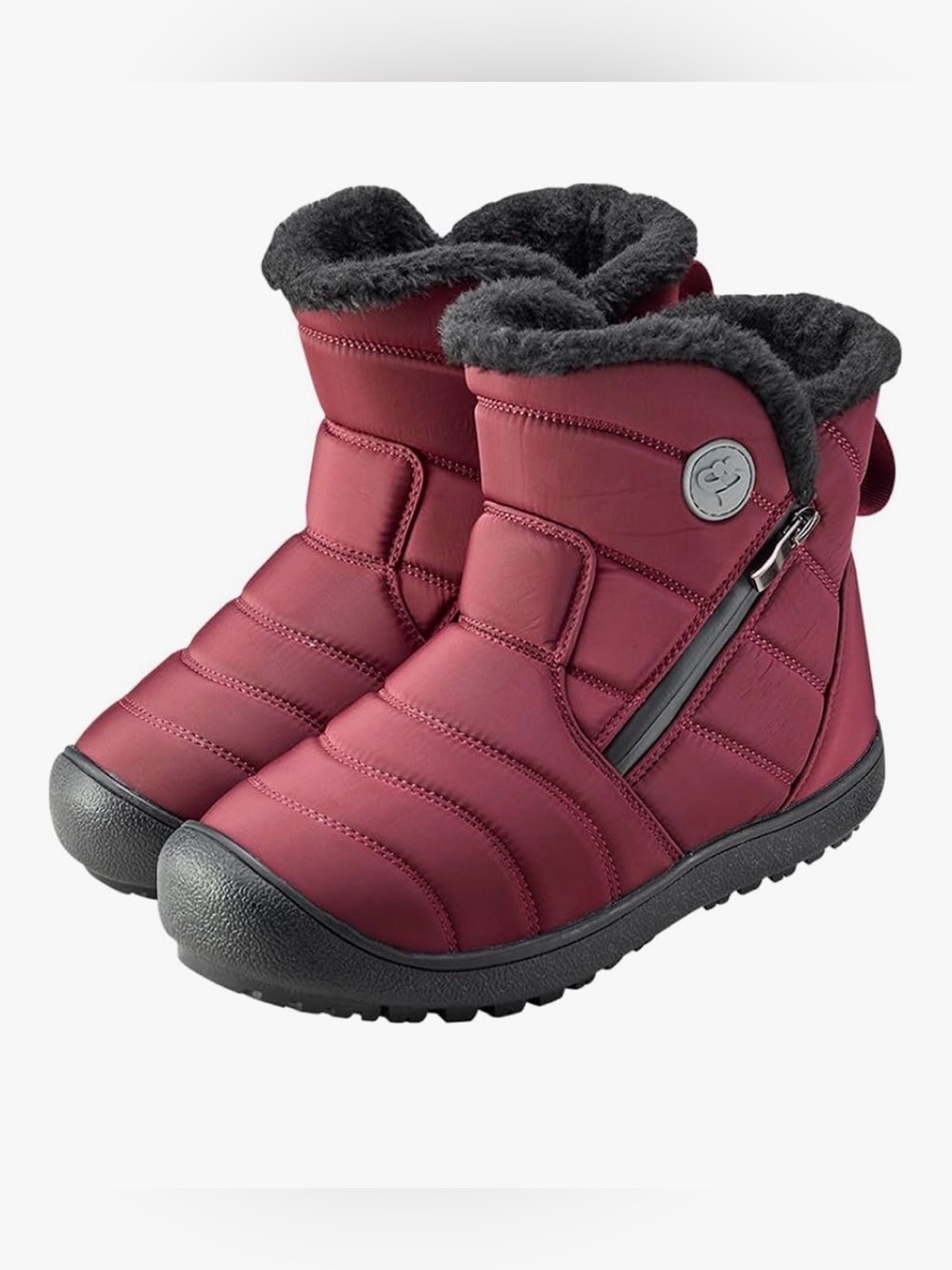 Silverts Women's Extra Wide Easy Dual Zipper Winter Boot size 9 burgundy